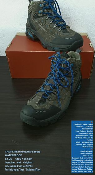 อื่นๆ รองเท้าหนังทั่วไป UK 8 | EU 42 | US 8.5 อื่นๆ CAMPLINE Hiking Ankle Boots, Men's 8.5US 42EU(26.5cm) Original ของแท้ มือ 2 สภาพใกล้เคียงของใหม่, รองเท้า CAMPLINE หนังแท้ พื้นเต็ม สวยมาก