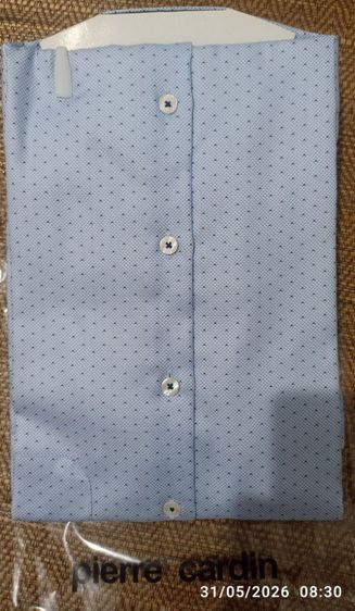 เสื้อเชิ้ตแขนยาว ของใหม่ Pierre Cardin ปีแอร์ การ์แดง มีกระเป๋าที่อกซ้าย Regular Fit size M 33 รูปที่ 4