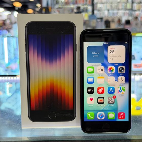 iPhone SE3 2022 64GB สีดำ เครื่องศูนย์ โมเดลTH สภาพสวยมากๆ รองรับ5G สุขภาพแบต95 🔥🔥