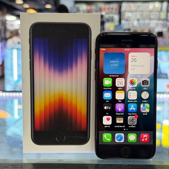 iPhone SE3 2022 64GB สีดำ เครื่องศูนย์ โมเดลTH สภาพสวยมากๆ รองรับ5G สุขภาพแบต87 🔥🔥