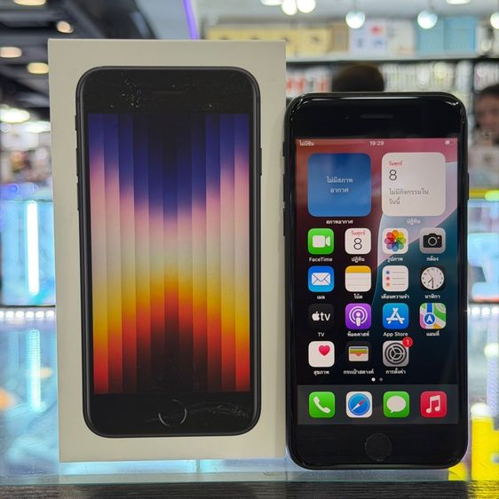 iPhone SE3 2022 64GB สีดำ เครื่องศูนย์ โมเดลTH สภาพสวยมากๆ รองรับ5G สุขภาพแบต87 😍😍