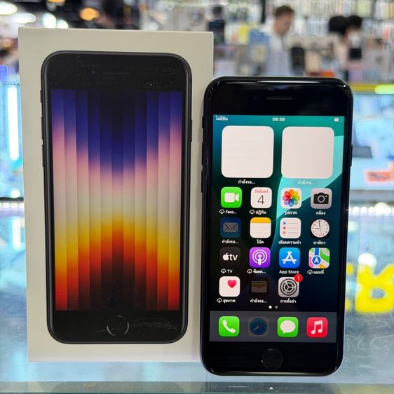 iPhone SE3 2022 64GB สีดำ เครื่องศูนย์ โมเดลTH สภาพสวยมากๆ รองรับ5G สุขภาพแบต96 🔥🔥