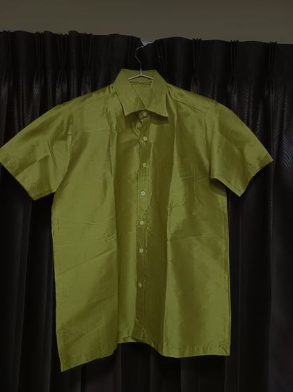 Men's High-class Dress Set Button shirt with Pha Khao Ma (Olive Green ) 🫒🫒