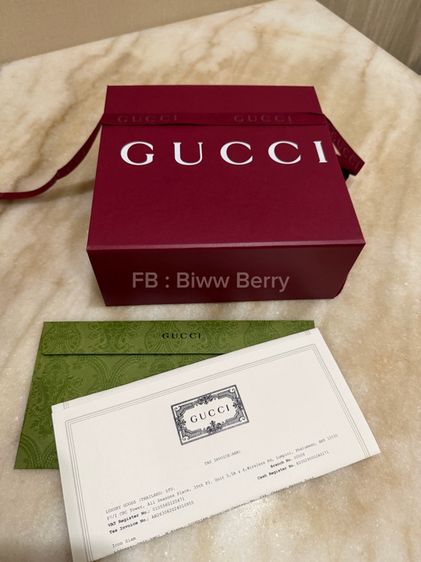 used ✨ Gucci GG Marmont Reversible Thin Belt Size 75 รูปที่ 9
