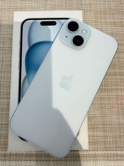 iPhone15 สีฟ้า 128 ประกันศูนย์ 04 2570 ผ่อนได้