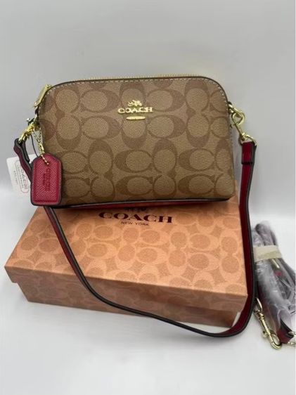 หญิง น้ำตาล หนังแท้ Coach Crossbody Bag 8” พร้อมส่ง 👜✨