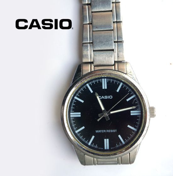 เงิน นาฬิกาแท้ CASIO MTP-V005