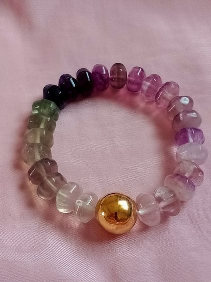 อื่นๆ ข้อมือหินฟลูออไรด์ ไล่ระดับสีสวยค่ะ (เม็ด 12มิล)
