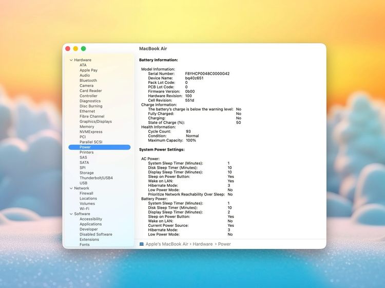 MacBook Air 13.6-inch M4 2025 Ram16GB SSD256GB SkyBlue apple care 29 April 2027  รูปที่ 13