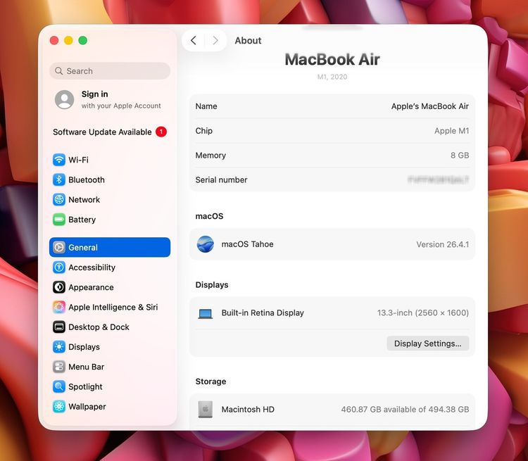 MacBook Air 13-inch M1,2020 Ram8GB SSD512GB SpaceGray รูปที่ 13