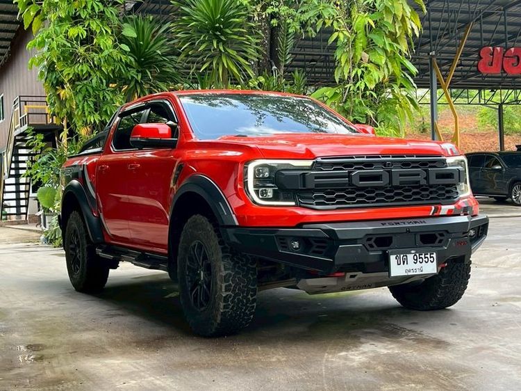 Ford Ranger 2022 Raptor 3.0L V6 Twin-Turbo EcoBoost 4x4 Pickup เบนซิน ไม่ติดแก๊ส เกียร์อัตโนมัติ แดง รูปที่ 4