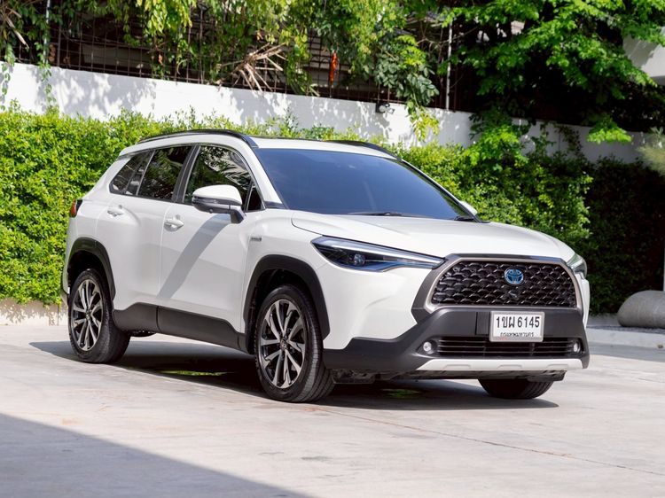 รถ Toyota Corolla Cross 1.8 Hybrid Premium Safety สี ขาว