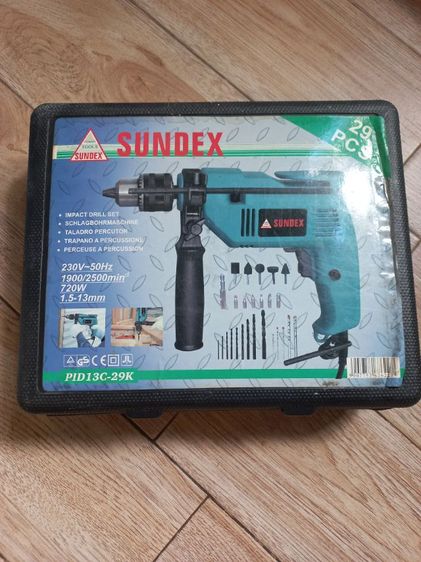 สว่านกระแทก มือสอง พร้อมอุปกรณ์ของ SUNDEX รุ่น PID13C เครื่องมือช่างเกรดใช้งานทั่วไปในบ้านใช้งานได้ปกติ ตามสภาพ รูปที่ 3