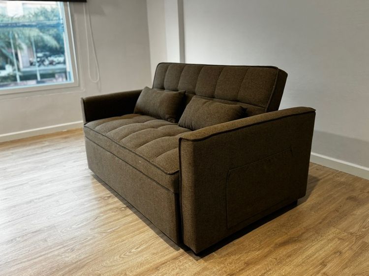 น้ำตาล ผ้า 2 ที่นั่ง โซฟา (Sofa bed)