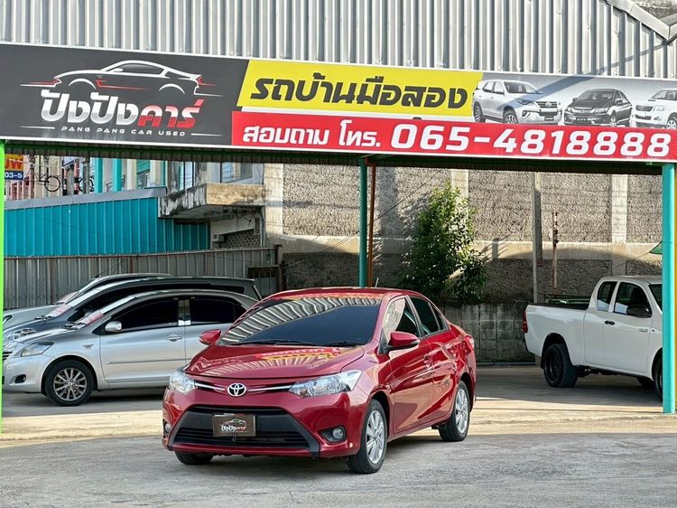 Toyota Vios 2015 1.5 E Sedan เบนซิน ไม่ติดแก๊ส เกียร์อัตโนมัติ แดง รูปที่ 3