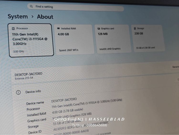 Notebook Acer Extensa ขนาด15.6นิ้ว รูปที่ 8