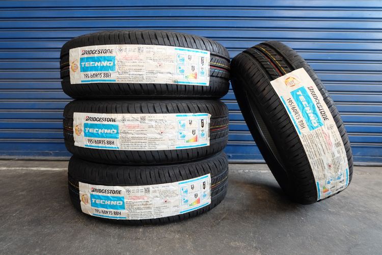 🏆 ยางใหม่ Bridgestone รุ่น Techno ขนาด 195 60R15 ปี25