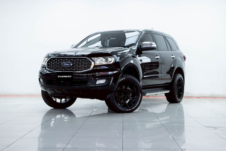 Ford Everest 2019 2.0 Bi-Turbo Titanium+ 4WD Utility-car ดีเซล ไม่ติดแก๊ส เกียร์อัตโนมัติ ดำ