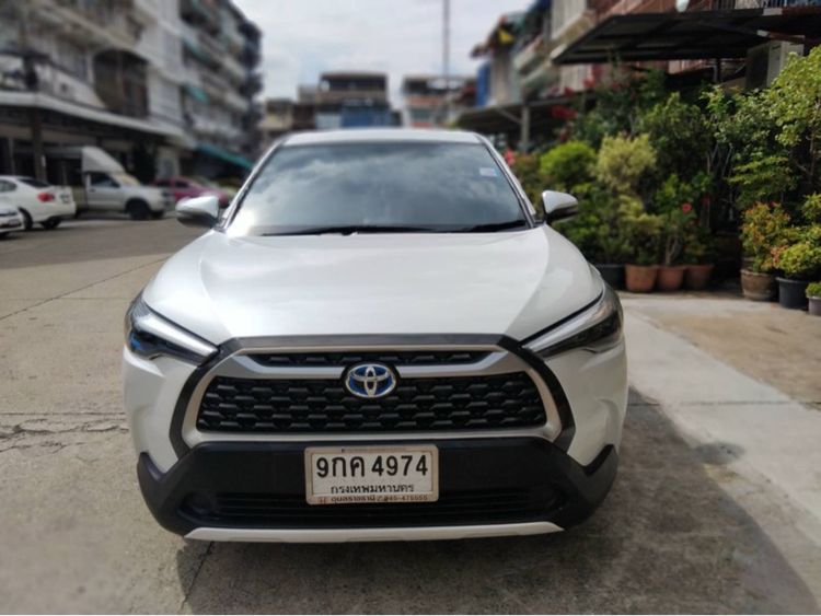 รถ Toyota Corolla Cross 1.8 Hybrid Smart สี ขาว