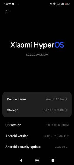 256 GB ขายมือถือ Xiaomi 11T Pro 256GB สีดำ สภาพดี
