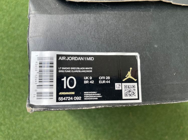  Nike AIR JORDAN 1 MID  LT Smoke Grey  Size 44 28 cm รูปที่ 6