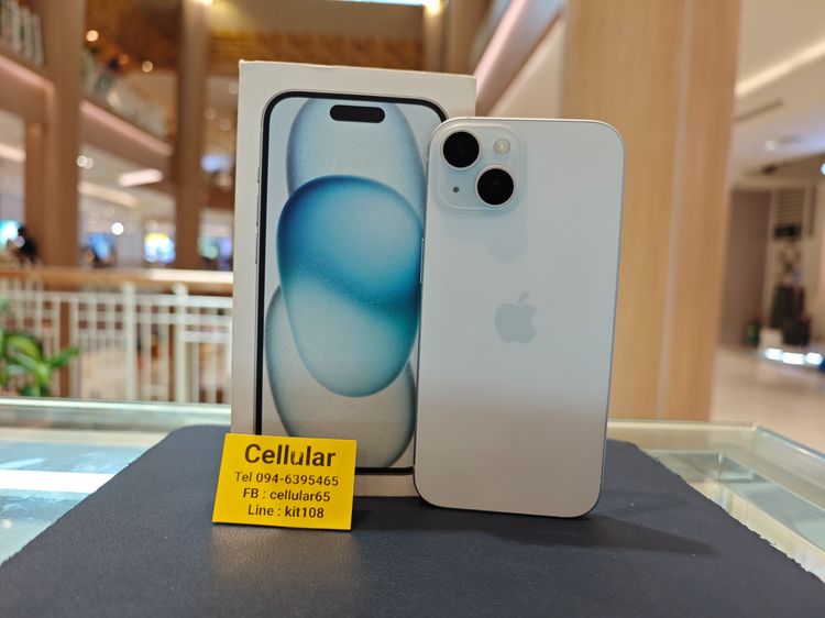 iPhone 15 256GB สีBlue สภาพสวยมาก เครื่องไทย ครบกล่อง