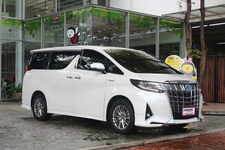 รถ Toyota Alphard 2.5 Hybrid สี ขาว