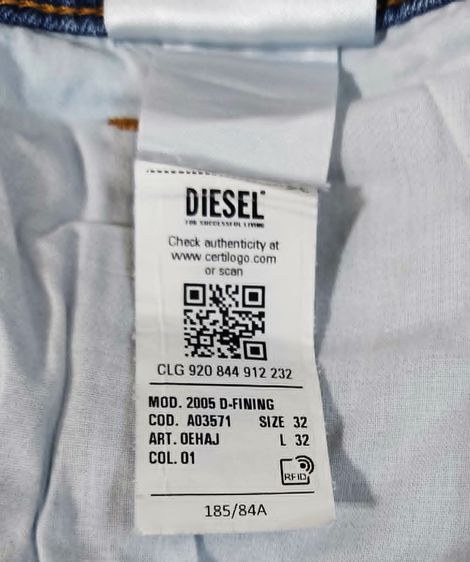 Diesel 2005 D-Fining Regular Tapered Fit รูปที่ 5