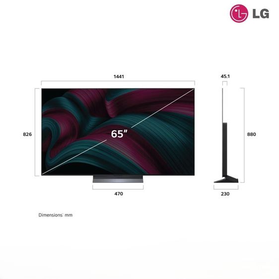 LG OLED evo 4K TV รุ่น OLED65C5PSA ทีวีขนาด 65 นิ้ว C5 Series ( 65C5 , 65C5PSA ) รูปที่ 2