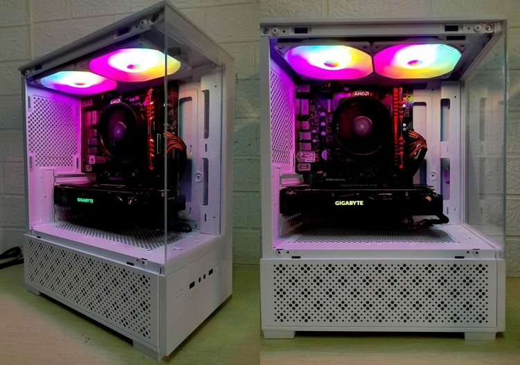💥 Com เล่นเกมส์ ทำงาน กราฟิก 3D 💥 CPU RYZEN5 1500X + RX 570 OC 4 GB + RAM 16 GB + SSD 256 GB 💥