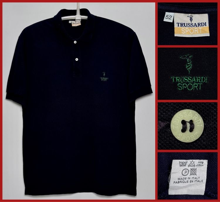 XL แขนสั้น ⚠️MADE IN ITALY‼️เสื้อโปโล TRUSSARIDI ของแท้ รุ่น SPORT