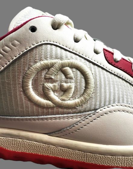 Gucci Mac 80 Pink White Interlocking G low-top Sneakers Leather รูปที่ 5