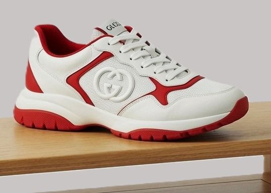Gucci Mac 80 Pink White Interlocking G low-top Sneakers Leather รูปที่ 3