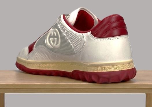 Gucci Mac 80 Pink White Interlocking G low-top Sneakers Leather รูปที่ 8