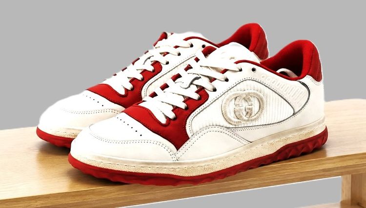 Gucci Mac 80 Pink White Interlocking G low-top Sneakers Leather