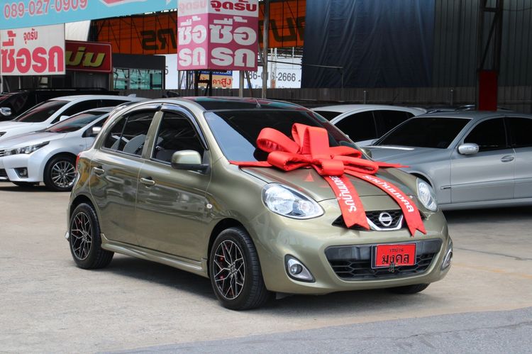 Nissan March 2014 1.2 EL Sedan เบนซิน ไม่ติดแก๊ส เกียร์อัตโนมัติ เขียว