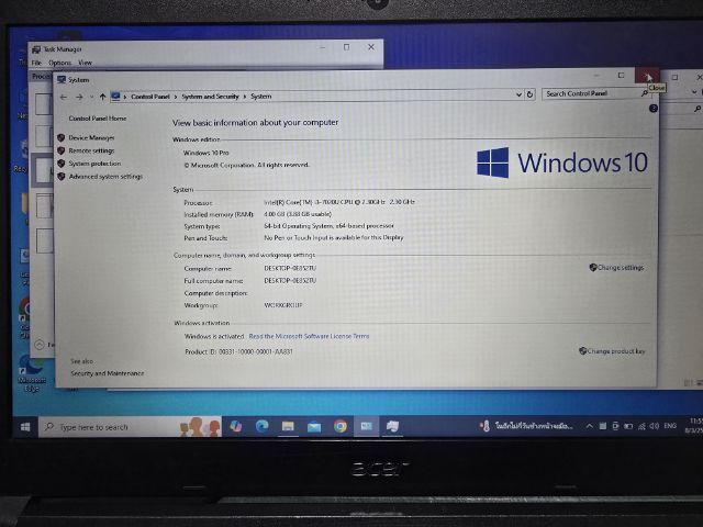 โน๊ตบุ๊ค Acer Aspire A315-53  i3-7020U แรม 4G SSD M.2 256G รูปที่ 8