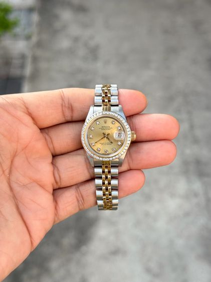 ทอง Rolex Datejust 69173 2tone 18K Diamond Automatic Lady Size