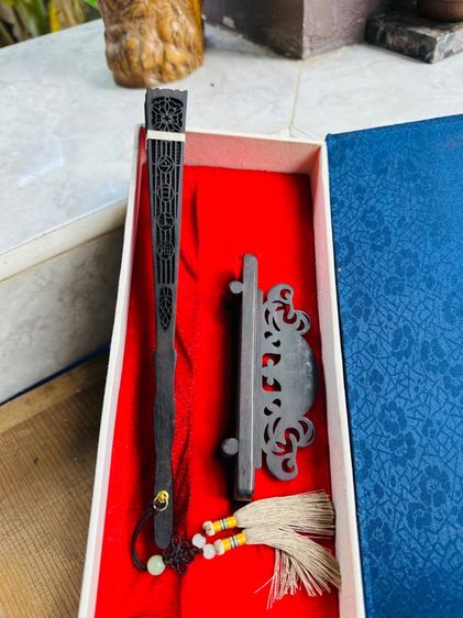 Antique พัดจีน ไม้จันทร์หอม รูปที่ 3