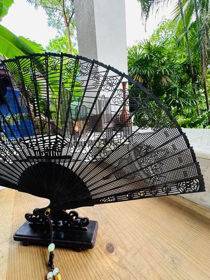 Antique พัดจีน ไม้จันทร์หอม รูปที่ 5