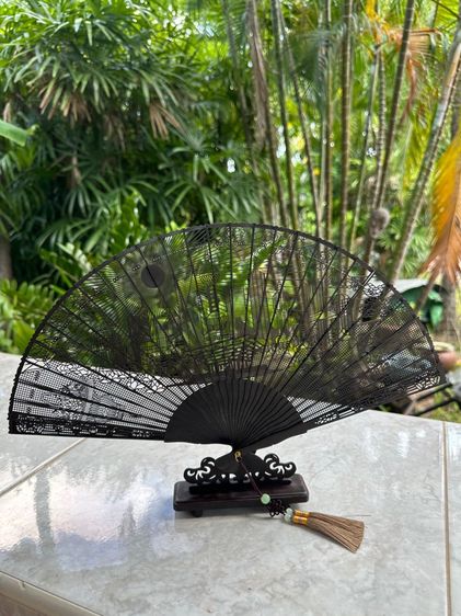 Antique พัดจีน ไม้จันทร์หอม รูปที่ 8