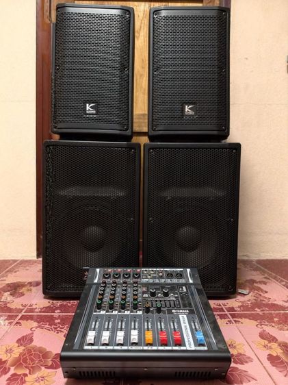 ลำโพงแยกชิ้น และซับวูฟเฟอร์ อื่นๆ ลำโพงกลางแจ้งพร้อม power mixer