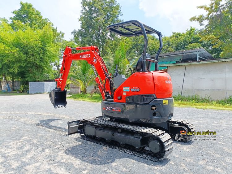 รถขุด แบคโฮ  Kubota U30-6  ขนาด 3 ตัน   คอนโทรลน้ำมัน ปั๊มนิ้ว แทรคเหล็ก มีไลน์ไปป์ปิ้ง รูปที่ 3