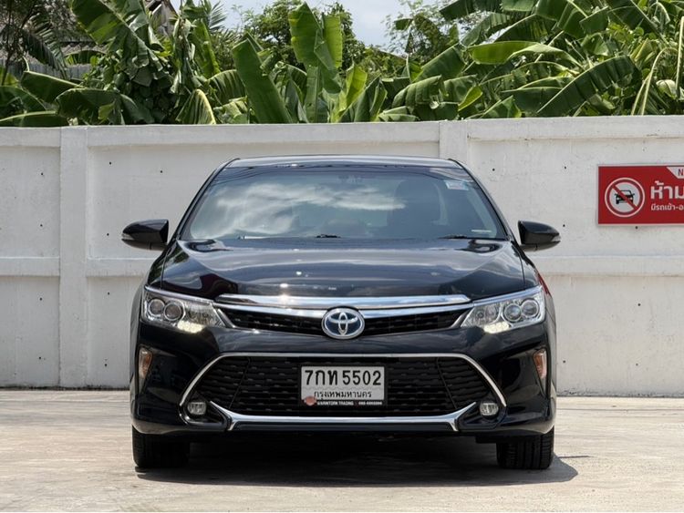Toyota Camry 2018 2.5 HV Premium Sedan ไฮบริด ไม่ติดแก๊ส เกียร์อัตโนมัติ ดำ รูปที่ 2