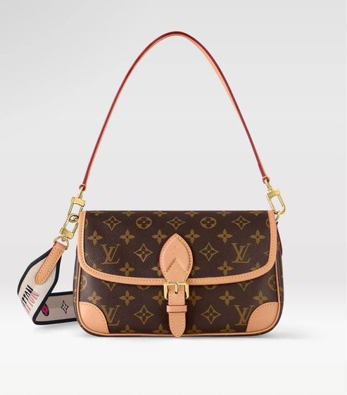 ไม่ระบุ น้ำตาล หนัง PU Louis Vuitton กระเป๋ารุ่น Diane 