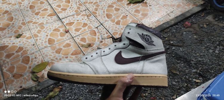 น้ำตาล หนังแท้ UK 9.5 | EU 44 | US 10 NEW Nike Air Jordan 1 OG x A Ma Maniere