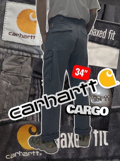 เทา L กางเกง ยีนส์ CARHARTT CARGO👖⚒️