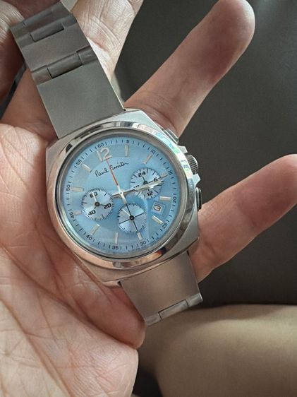นาฬิกาข้อมือ Paul Smith Closed Eyes Chronograph หน้าปัดสีฟ้า Sky Blue