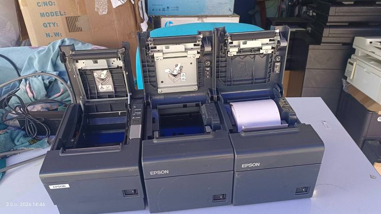 พริ้นเตอร์แบบเลเซอร์ เครื่องปริ้นสลิป Epson TMU T88IV  T82II  T82 มือสอง อุปกรณ์ครบพร้อมใช้งาน ตัวละ3290 บาท