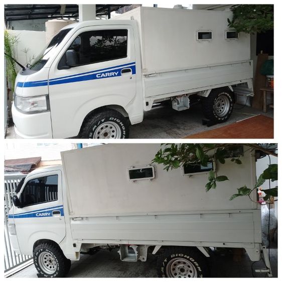 Suzuki Carry 2021 1.5 Pickup เบนซิน ไม่ติดแก๊ส เกียร์ธรรมดา ขาว รูปที่ 2
